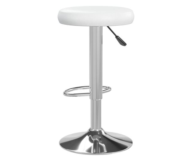 Barski stoli, 2 kosa, beli, umetno usnje