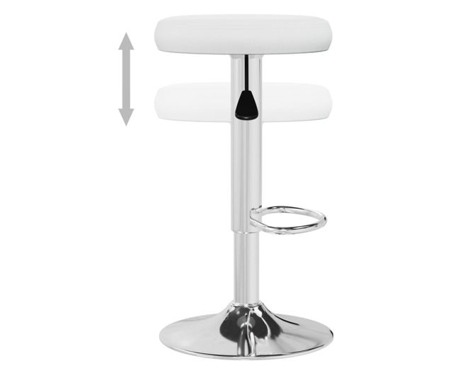 Barski stoli, 2 kosa, beli, umetno usnje