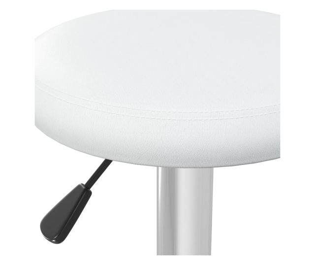 Barski stoli, 2 kosa, beli, umetno usnje