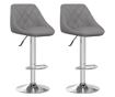 Barski stoli, 2 kosa, sivi, umetno usnje
