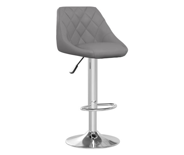 Barski stoli, 2 kosa, sivi, umetno usnje