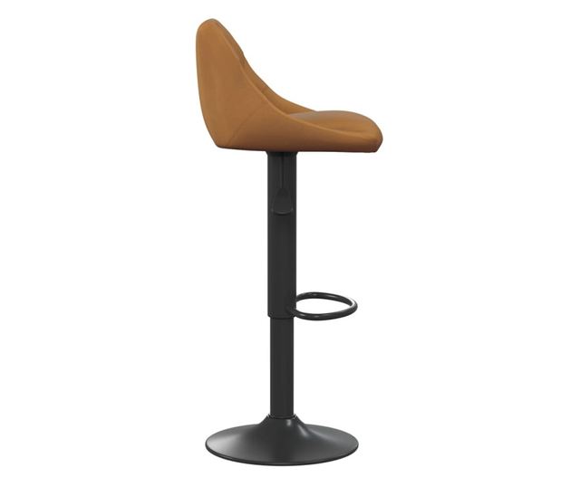 Barski stoli, 2 kosa, rjavi, žamet