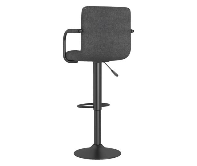 Barski stoli, 2 kosa, temno siva, blago