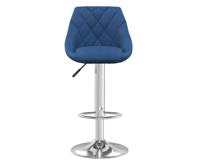 Barski stoli, 2 kosa, modra, žamet