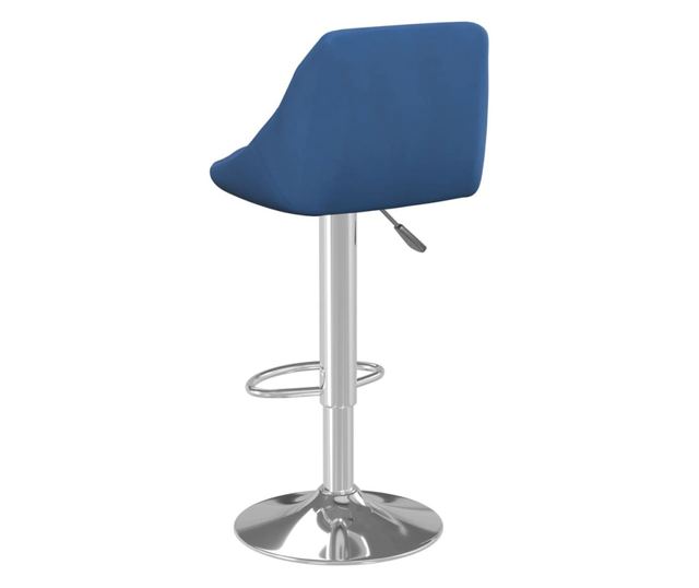 Barski stoli, 2 kosa, modra, žamet