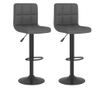 Barski stoli, 2 kosa, temno sivi, blago