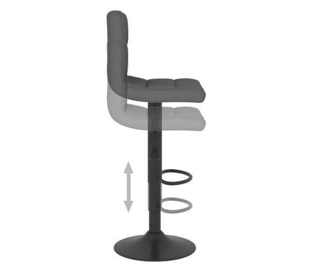 Barski stoli, 2 kosa, temno sivi, blago