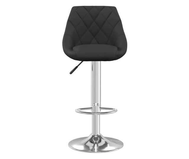 Barski stoli, 2 kosa, črni, žamet