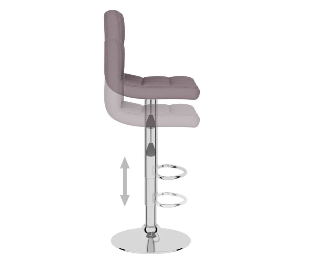 Barski stol, taupe siva, blago - 6
