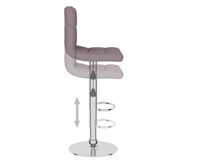 Barski stoli, 2 kosa, taupe siva, blago