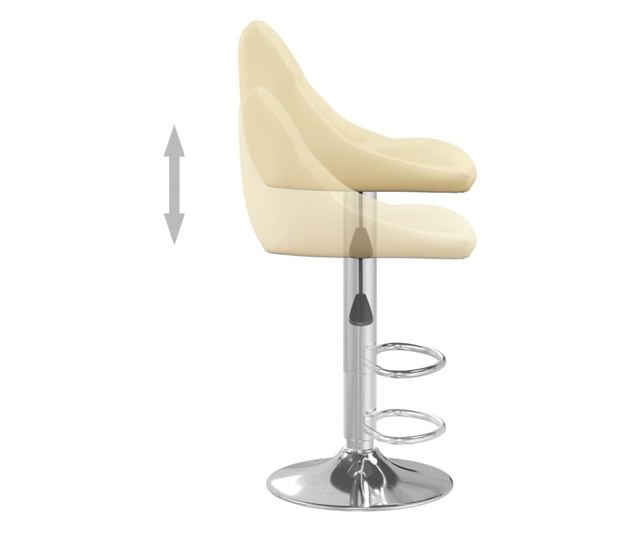 Barski stoli, 2 kosa, kremni, umetno usnje