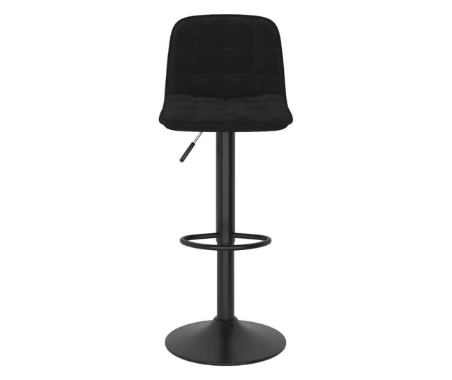 Barski stoli, 2 kosa, črni, žamet