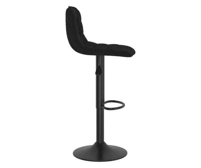 Barski stoli, 2 kosa, črni, žamet