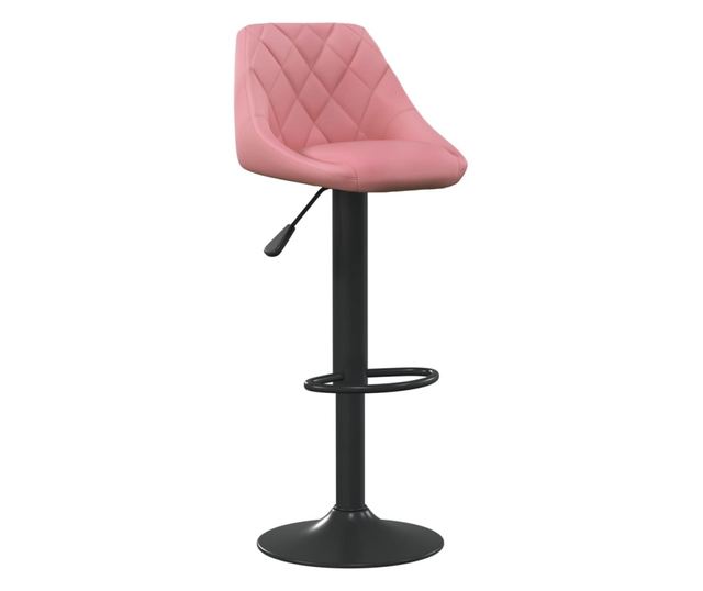 Barski stoli, 2 kosa, roza, žamet