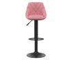 Barski stoli, 2 kosa, roza, žamet