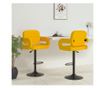 Barski stoli, 2 kosa, gorčično rumena, blago
