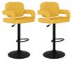 Barski stoli, 2 kosa, gorčično rumena, blago