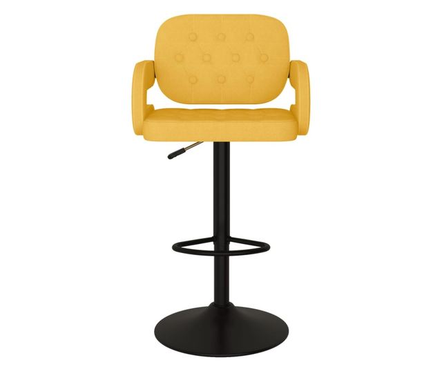 Barski stoli, 2 kosa, gorčično rumena, blago