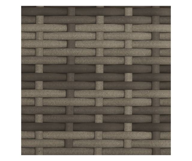 szürke polyrattan dupla napozóágy tetővel és párnával