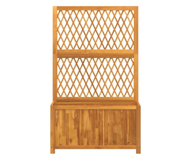 tömör akácfa rácsos ültetőláda 100 x 32 x 165 cm