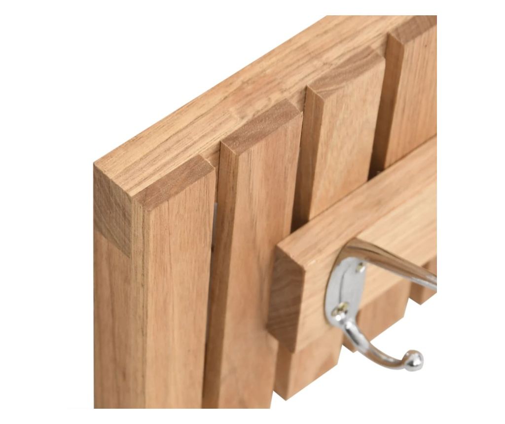 Стенна кука, 42x8.5x14 см, масивно дърво орех - 5