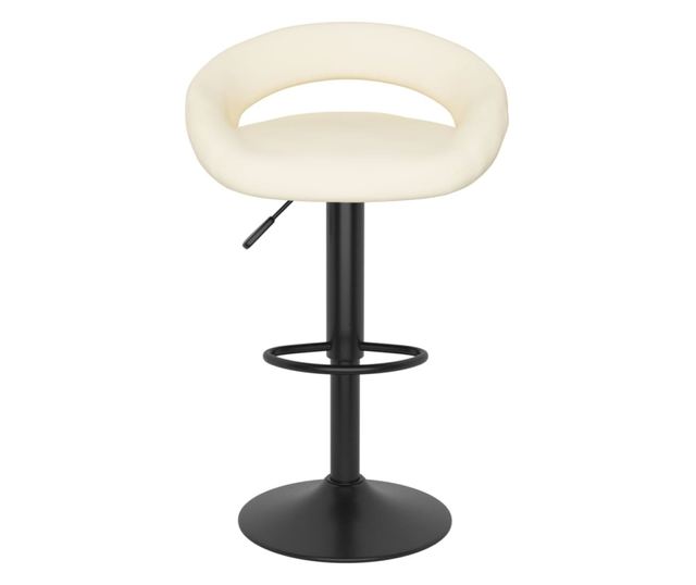 Barski stoli, 2 kosa, kremni, žamet