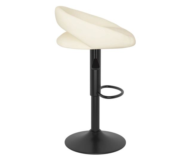 Barski stoli, 2 kosa, kremni, žamet