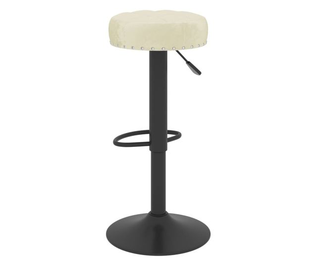 Barski stoli, 2 kosa, kremni, žamet