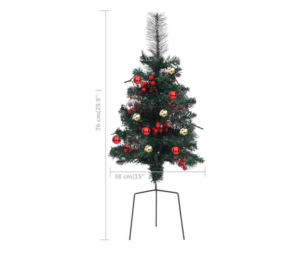 Umetne LED božične drevesca za pot 2 kosa 76 cm PVC - 10