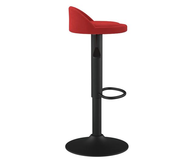 Barski stoli, 2 kosa, vinsko rdeča, žamet