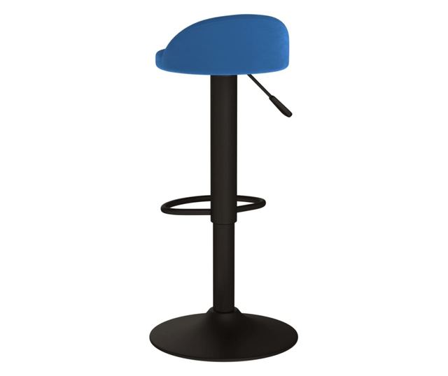 Barski stoli, 2 kosa, modri, žamet