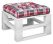 vidaXL Pernă pentru paleți, roșu carouri, 58x58x10 cm, textil