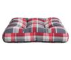 vidaXL Pernă pentru paleți, roșu carouri, 58x58x10 cm, textil