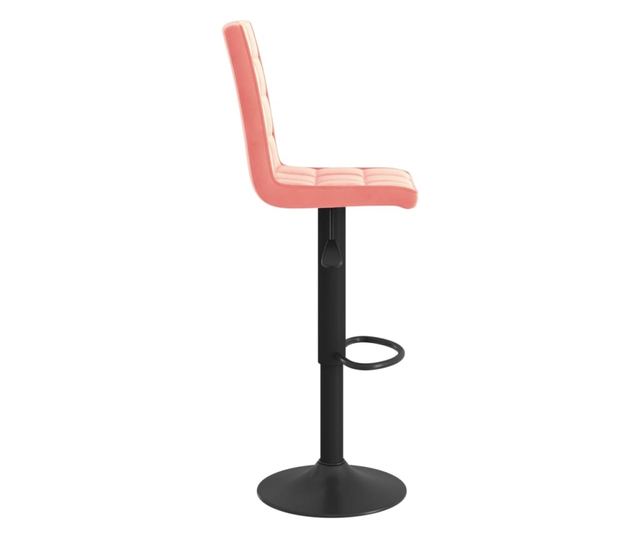 Barski stoli, 2 kosa, roza, žamet