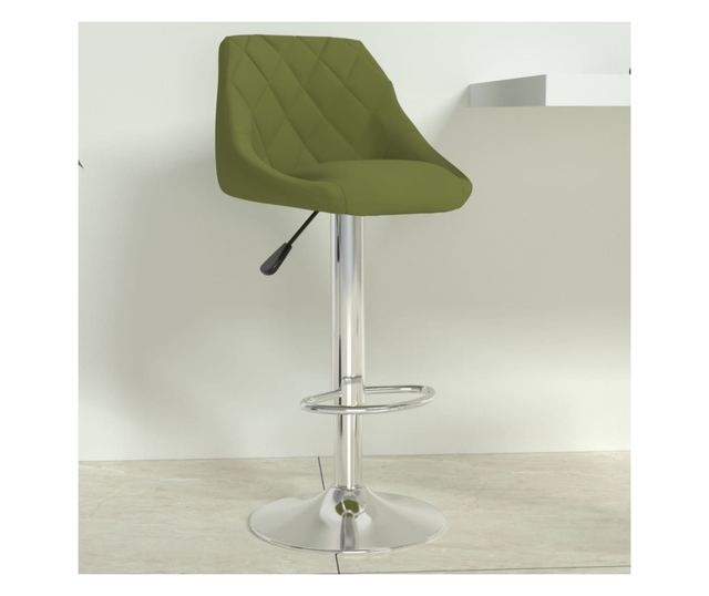 Barski stol, svetlo zelen, žamet
