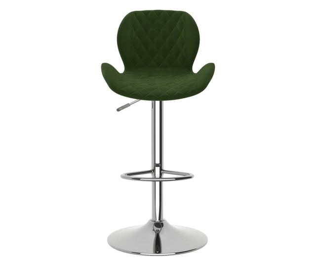 Barski stoli, 2 kosa, temno zelena, žamet