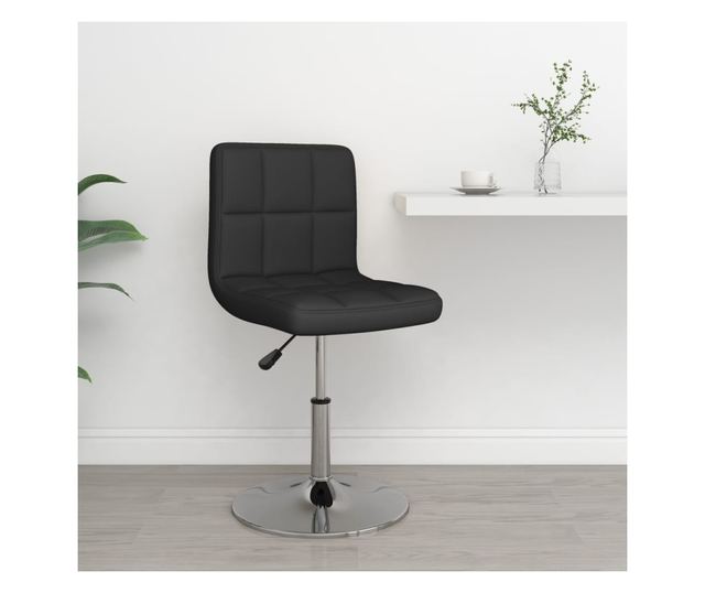 Barski stol, črn, umetno usnje