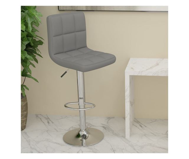 Barski stol, svetlo siv, blago