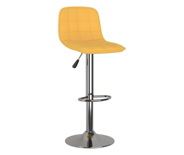 Barski stoli, 2 kosa, rumeni, tekstil