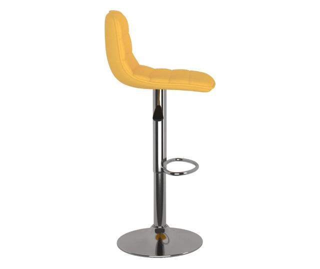 Barski stoli, 2 kosa, rumeni, tekstil