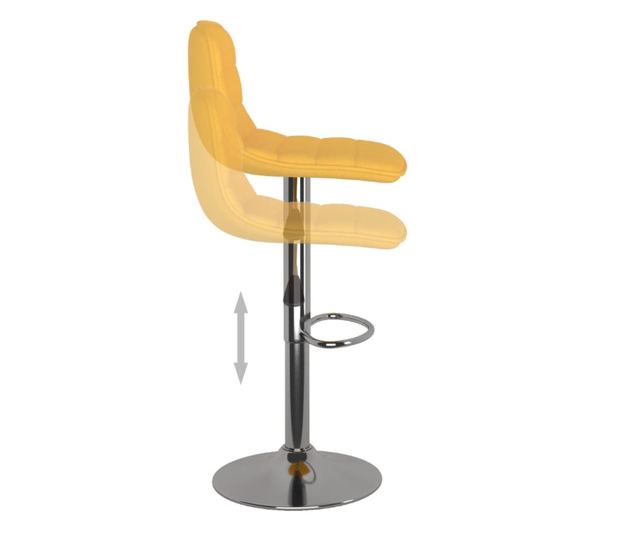 Barski stoli, 2 kosa, rumeni, tekstil