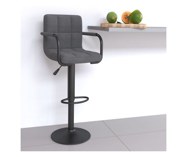 Barski stol, svetlo siv, blago