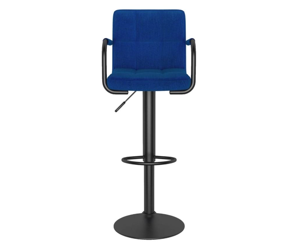 Barski stol, moder, tekstilni material - 3