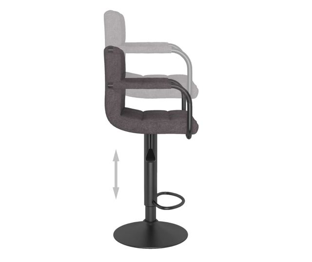 Barski stoli, 2 kosa, taupe siva, blago