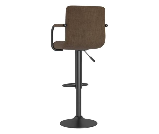 Barski stoli, 2 kosa, rjavi, tekstil