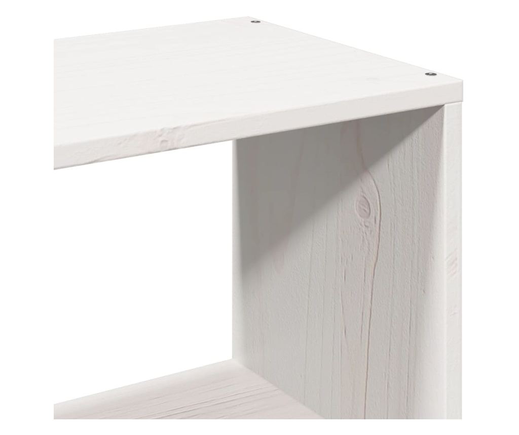 fehér tömör fenyőfa fejtámla tárolóval 75 cm - 8