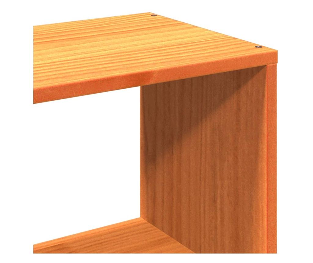 viaszbarna tömör fenyőfa fejtámla tárolóval 90 cm - 8