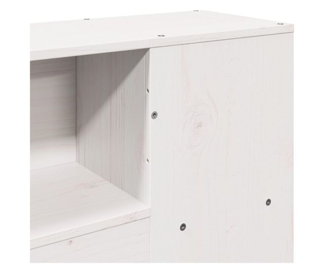 fehér tömör fenyőfa fejtámla tárolóval 180 cm