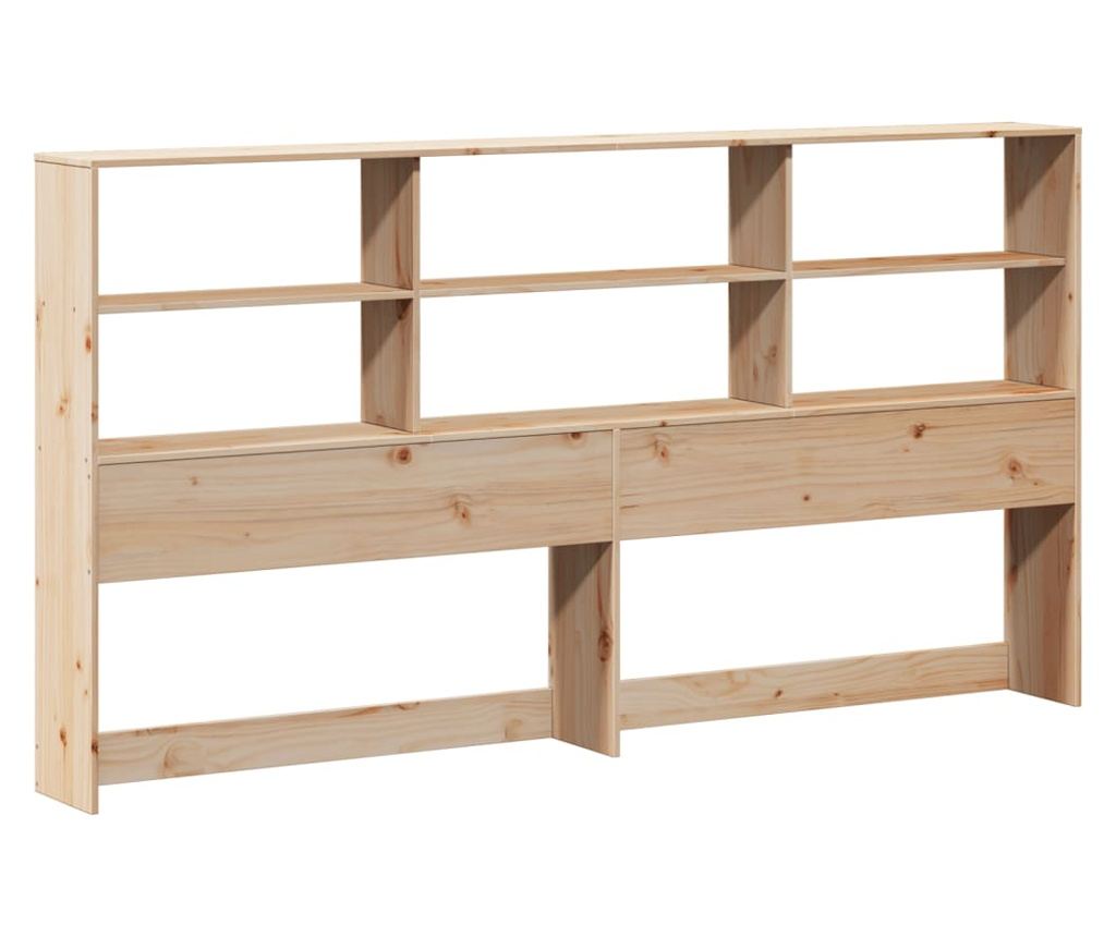 tömör fenyőfa fejtámla tárolóval 200 cm - 3