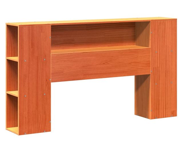 viaszbarna tömör fenyőfa fejtámla tárolóval 150 cm